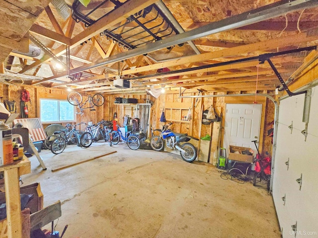 garage featuring a garage door opener