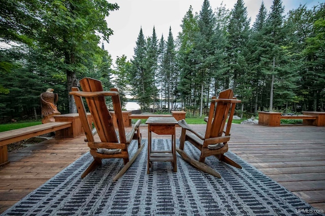 view of wooden terrace