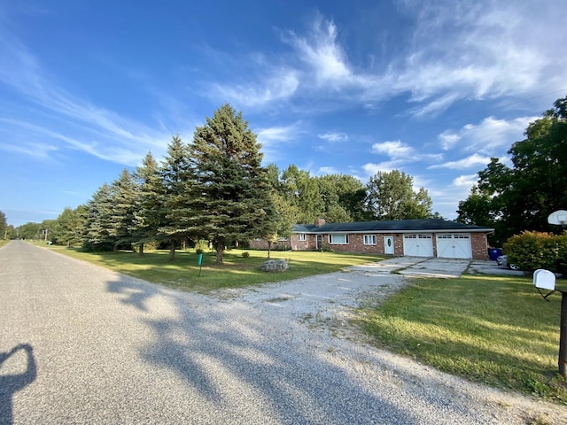 exterior space with a front lawn