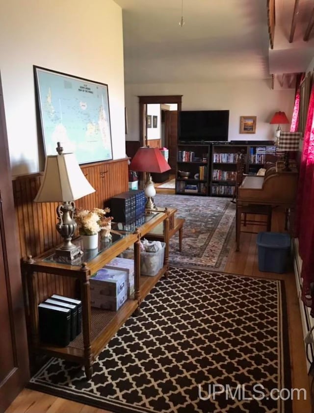 living room featuring hardwood / wood-style floors