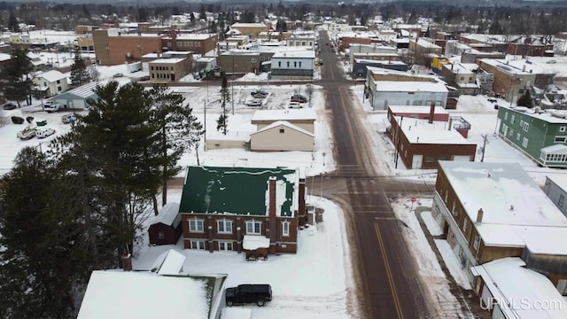 view of snowy aerial view