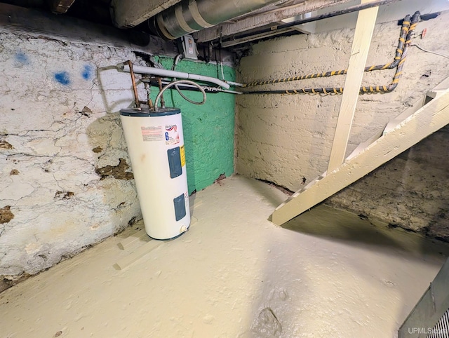 510-512 W Bluff St, Marquette, MI 49855 - unfinished below grade area with electric water heater