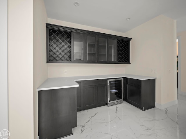 bar featuring wine cooler