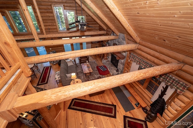 view of sauna / steam room featuring hardwood / wood-style flooring