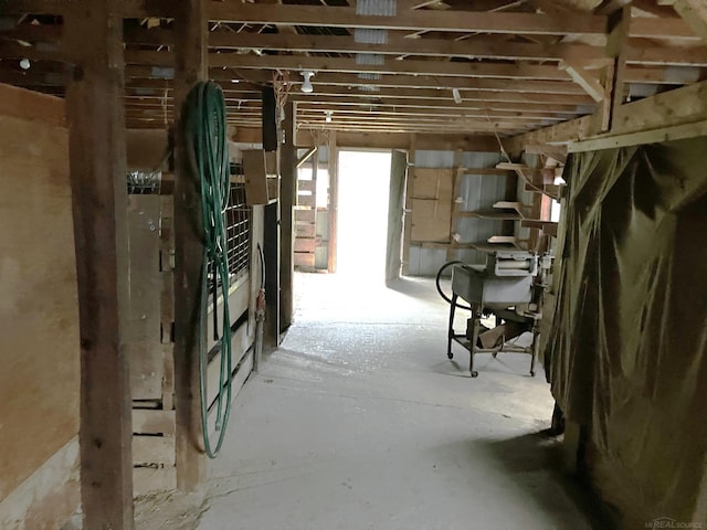 view of basement