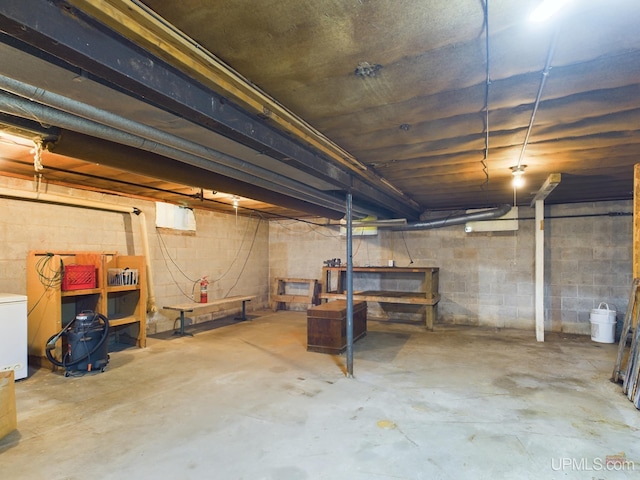 view of basement