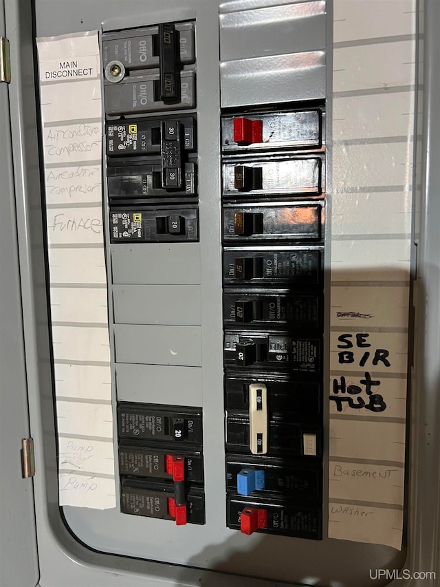 utility room featuring electric panel