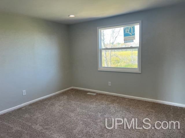 view of carpeted empty room