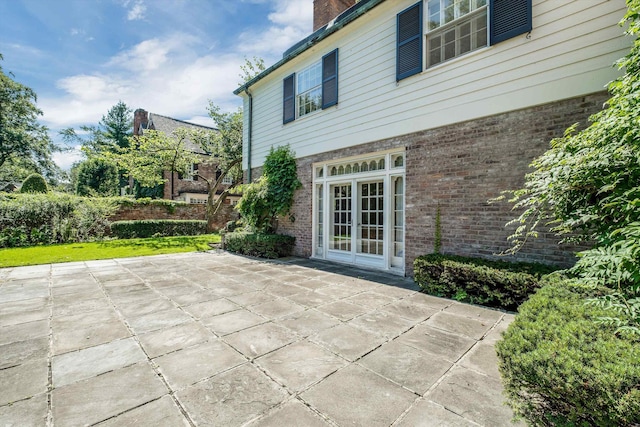 view of patio with french doors