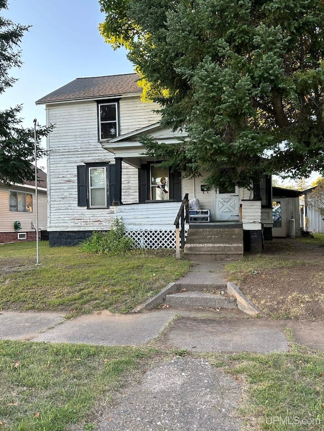 view of front of property with covered porch