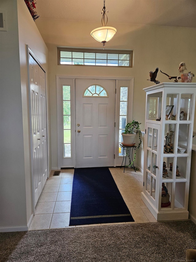 view of tiled entryway