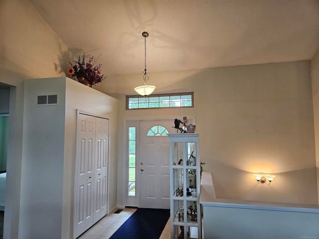 view of tiled foyer