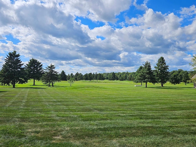 view of home's community featuring a lawn