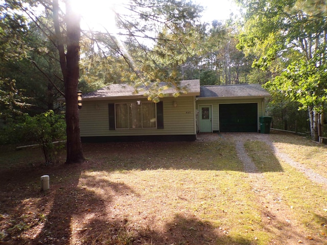 exterior space with a garage