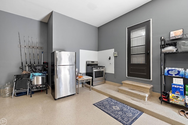 interior space with stainless steel appliances