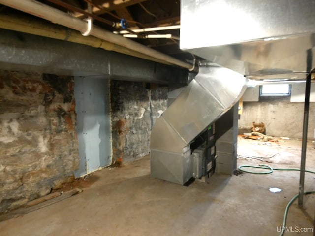 view of basement