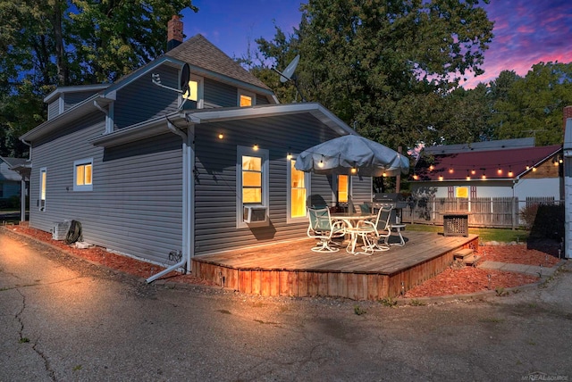 exterior space with a wooden deck