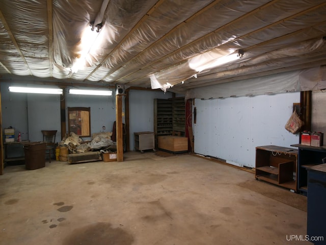 view of basement