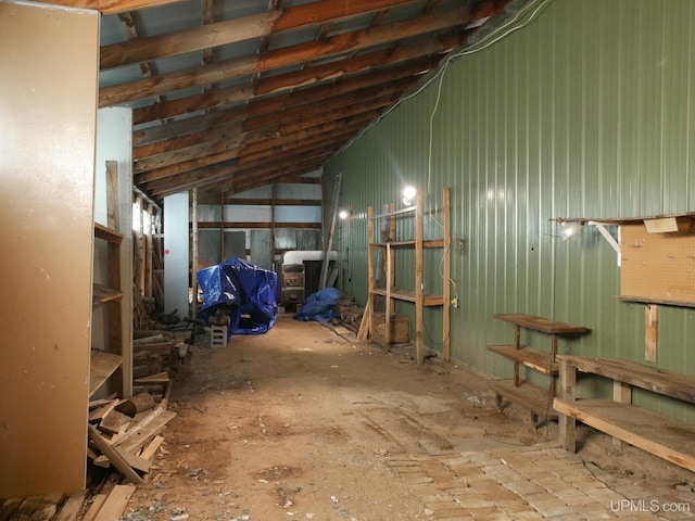 interior space with lofted ceiling