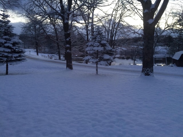 view of snowy yard