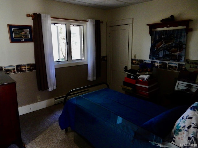 bedroom with carpet