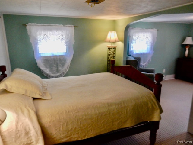 view of carpeted bedroom