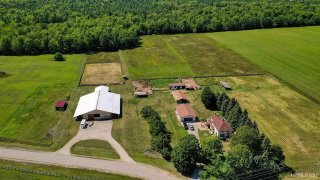 bird's eye view featuring a rural view