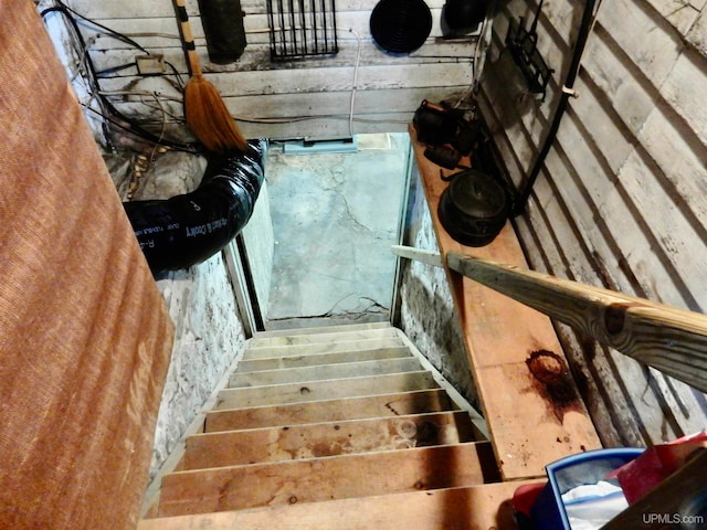 view of stairway