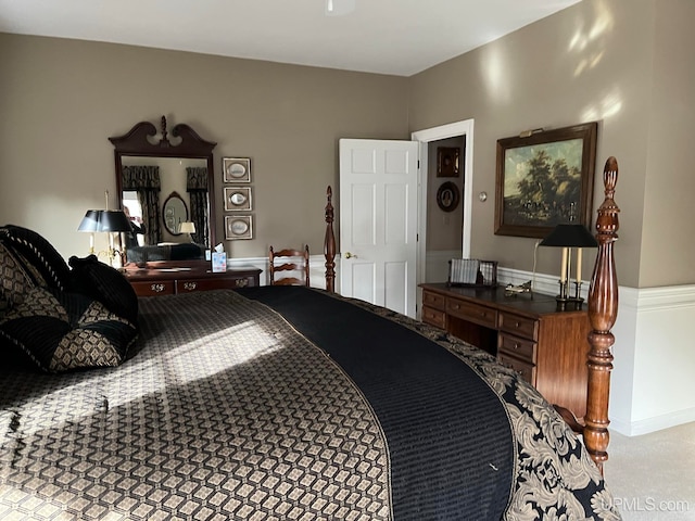 view of carpeted bedroom