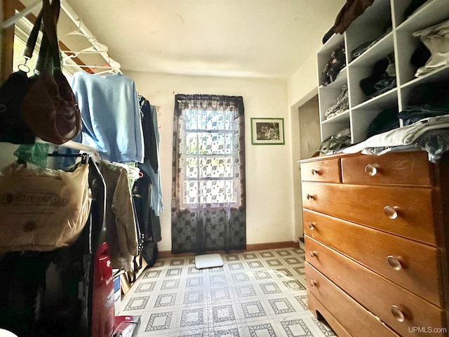 view of walk in closet