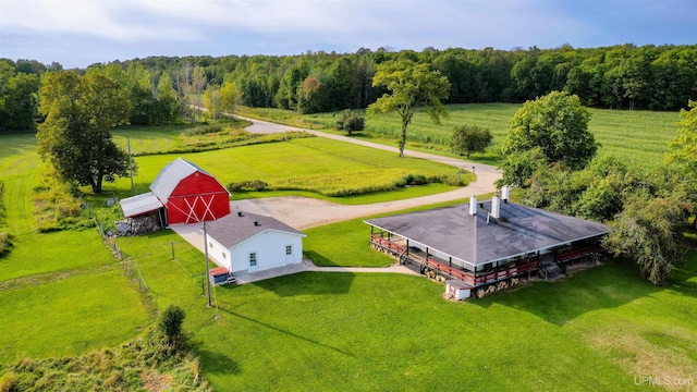 drone / aerial view featuring a rural view