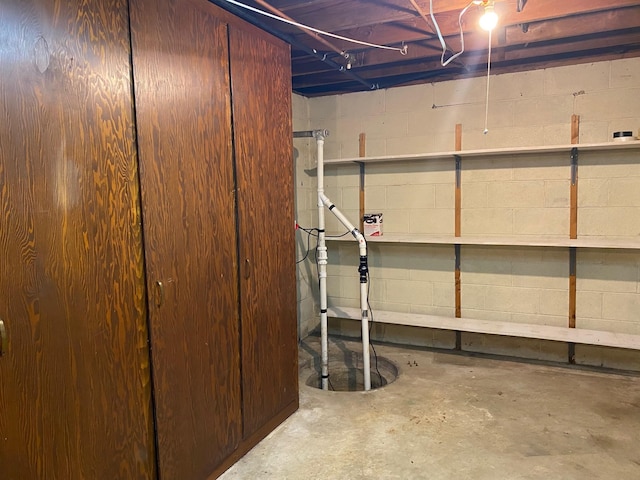 view of basement