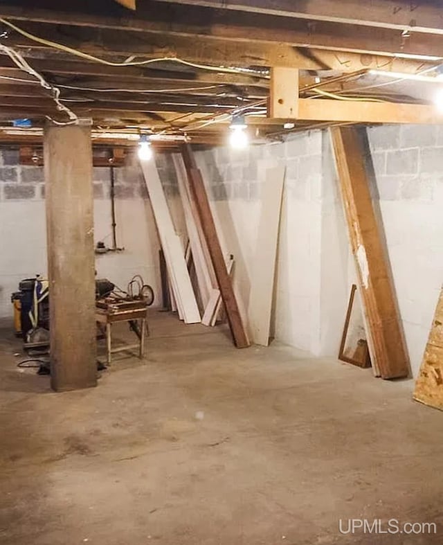 view of basement