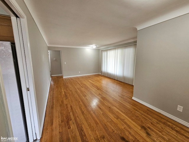 empty room featuring light hardwood / wood-style flooring