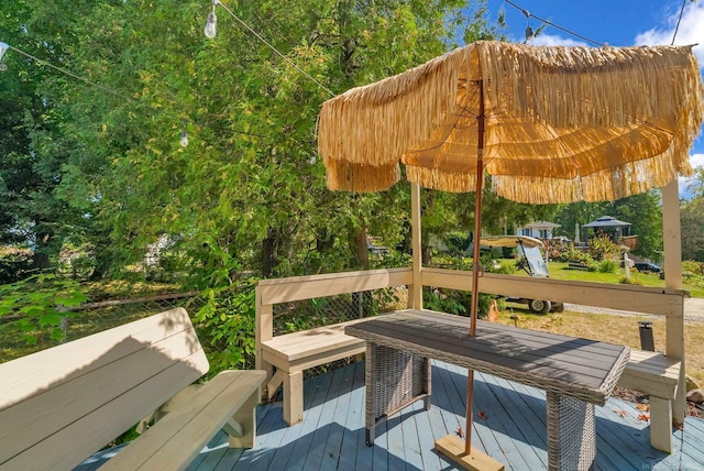 view of wooden deck