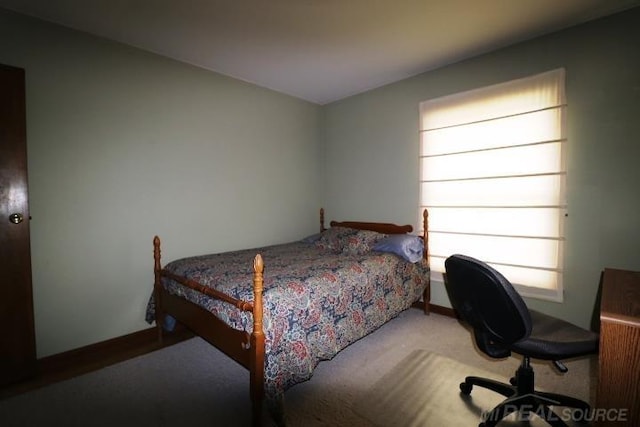 view of carpeted bedroom