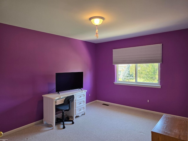 view of carpeted office