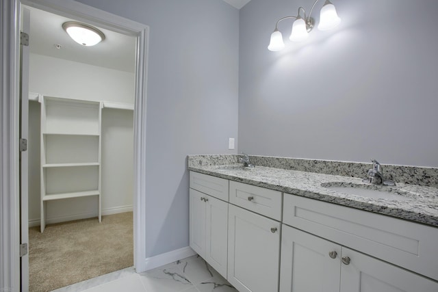 bathroom with vanity