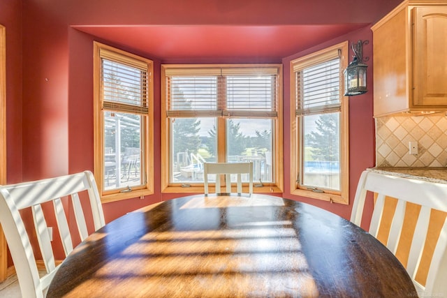 view of unfurnished dining area