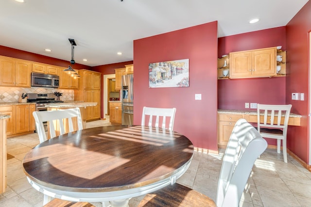 view of dining area