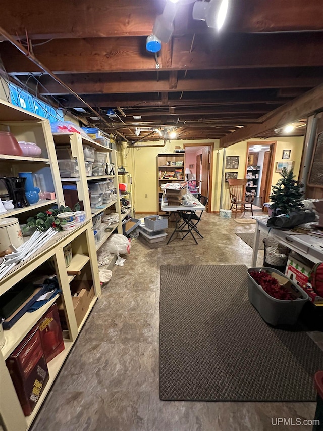 view of basement