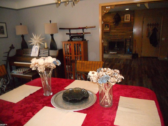 dining room featuring wood-type flooring