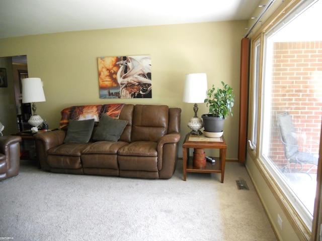 view of carpeted living room