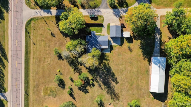 aerial view with a rural view