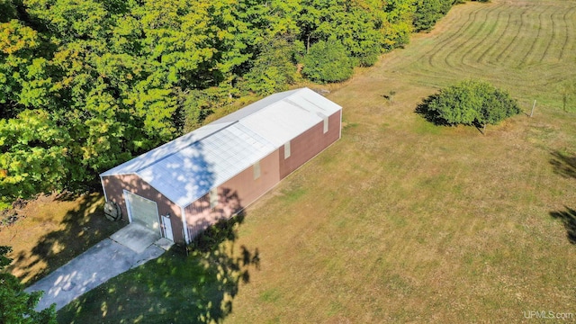 drone / aerial view featuring a rural view