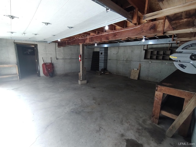 view of basement