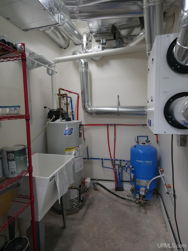 utilities featuring water heater