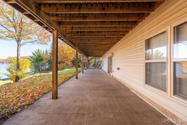 23 Chipman Dr, Ishpeming, MI 49849 - view of patio / terrace featuring a water view
