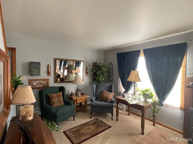 view of carpeted living room