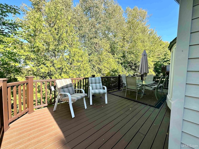 view of wooden terrace